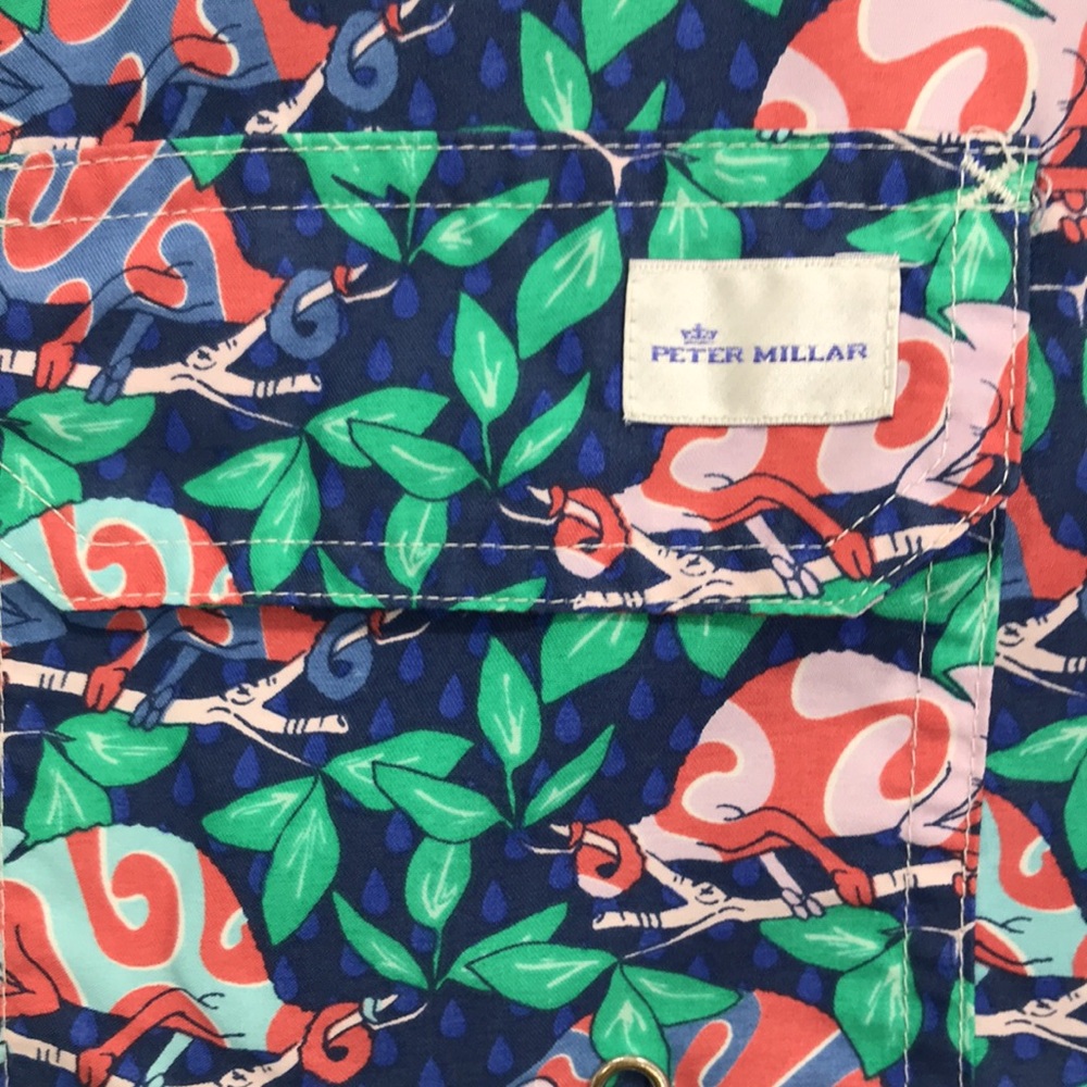 Peter Millar Seaside Collection Iguana Swim Shorts Size L - Picture 5 of 9